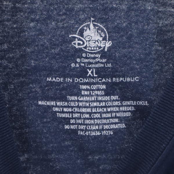 未使用 ディズニー ミッキーマウス プリント 半袖 Tシャツ XL ネイビー Disney メンズ