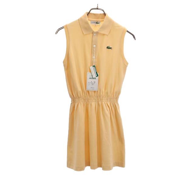 未使用 LACOSTE ラコステ ノースリーブ ワンピース 40 オレンジ系 レディース