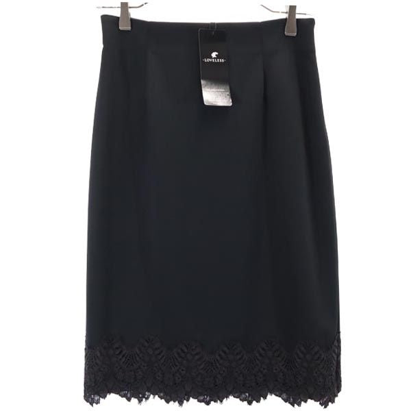 未使用 LOVELESS ラブレス 三陽商会 ノースリーブ カットソー 上下 セットアップ 36 ブラック スカート レディース