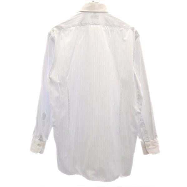 コンブリオ ストライプ柄 長袖 シャツ L ホワイト系 Conbrio ワイシャツ メンズ