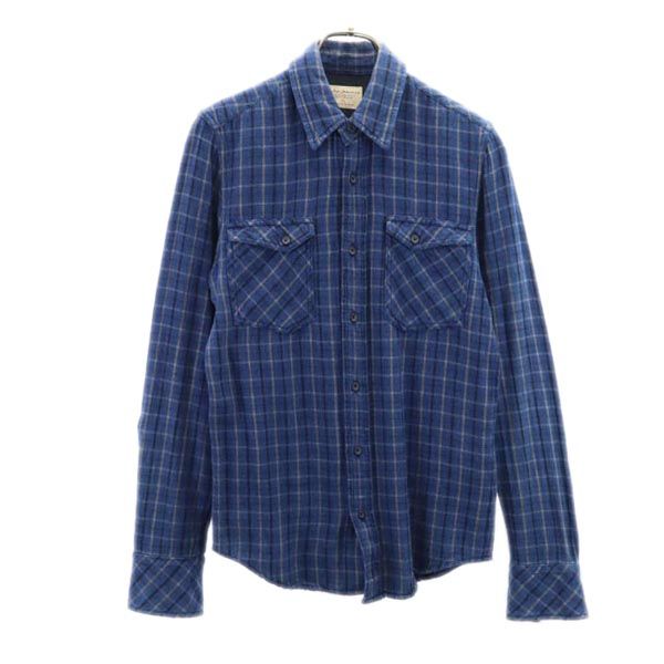 ヌーディジーンズ 長袖 オーガニックコットン シャツ XS ブルー系 Nudie Jeans co メンズ