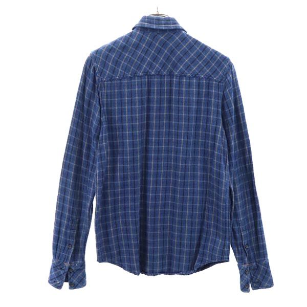 ヌーディジーンズ 長袖 オーガニックコットン シャツ XS ブルー系 Nudie Jeans co メンズ