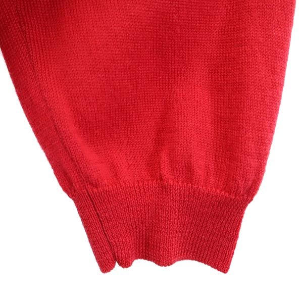 MOSCHINO モスキーノ ウール 7分袖 ニット カーディガン USA8 赤系 レディース