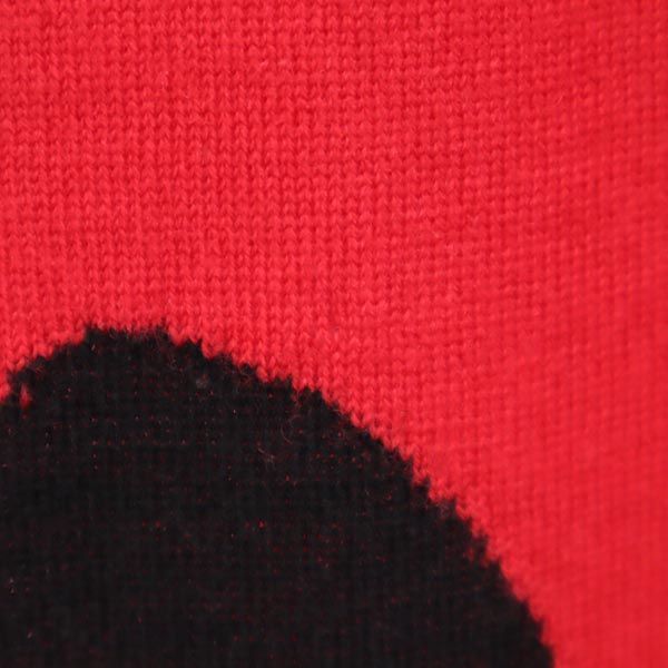 MOSCHINO モスキーノ ウール 7分袖 ニット カーディガン USA8 赤系 レディース