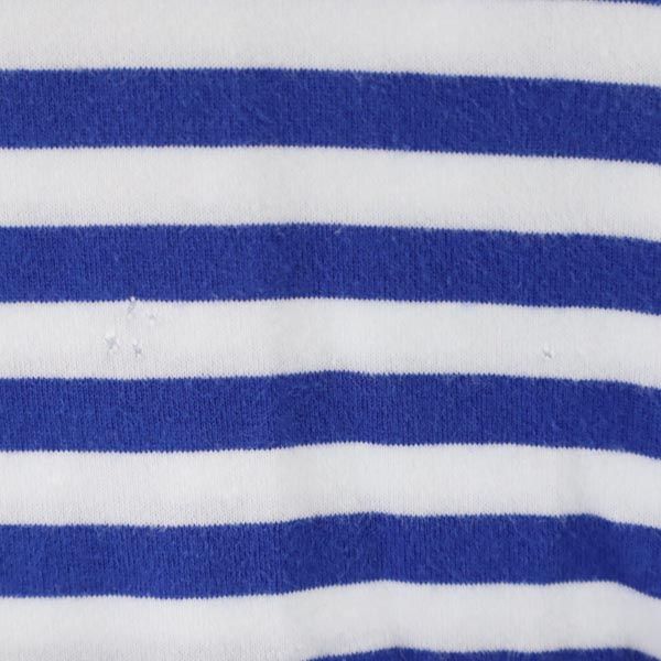 marimekko マリメッコ ボーダー柄 長袖 ワンピース 160 白_ブルー キッズ