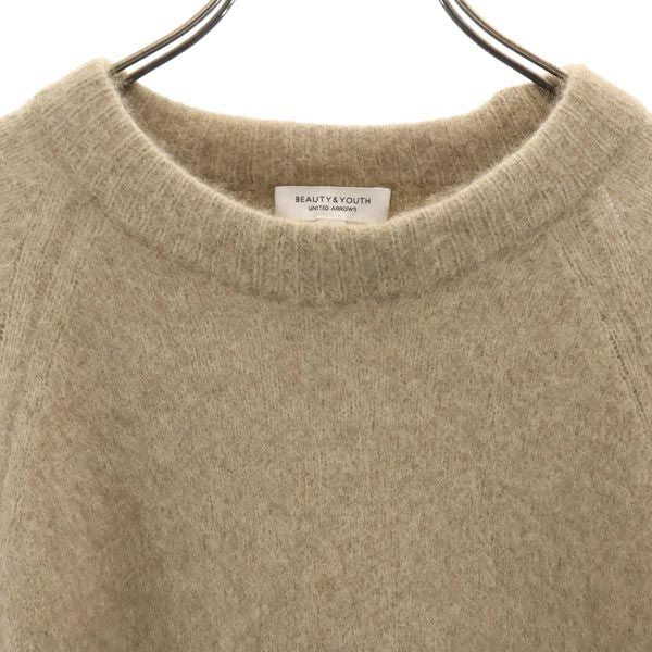 ビューティーアンドユースユナイテッドアローズ 長袖 ニット M ベージュ ROKU BEAUTY&YOUTH UNITED ARROWS セーター メンズ