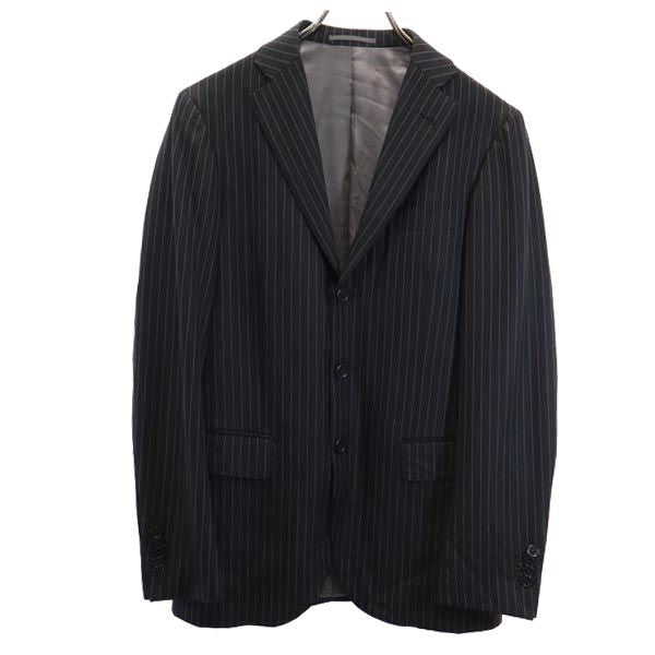 SHIPS シップス ストライプ柄 スーツ 上下 セットアップ ブラック メンズ