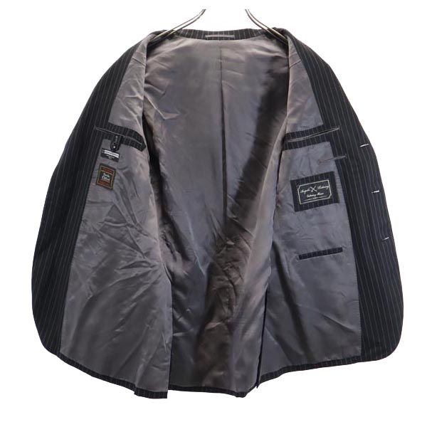 SHIPS シップス ストライプ柄 スーツ 上下 セットアップ ブラック メンズ