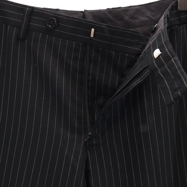 SHIPS シップス ストライプ柄 スーツ 上下 セットアップ ブラック メンズ