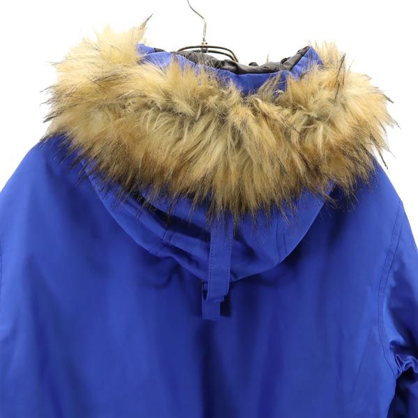 ザラマン 中綿ジャケット S 青系 ZARA MAN ファー メンズ