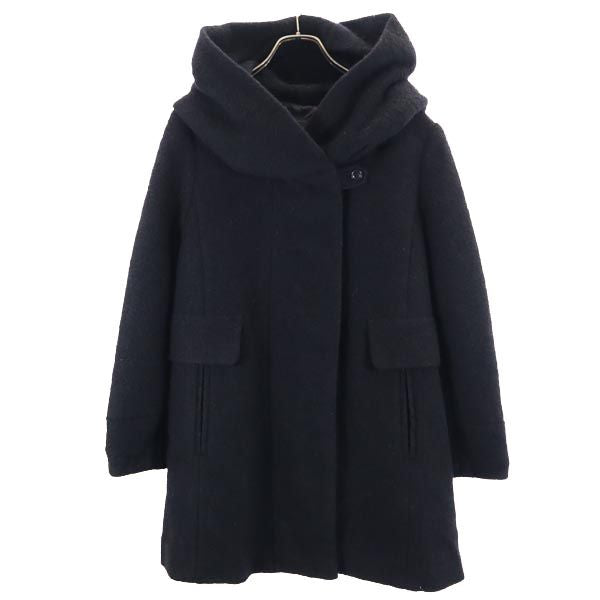 ブロードゥリーアンドコー ナノユニバース ウールコート 38 黒 Broderie & Co レディース