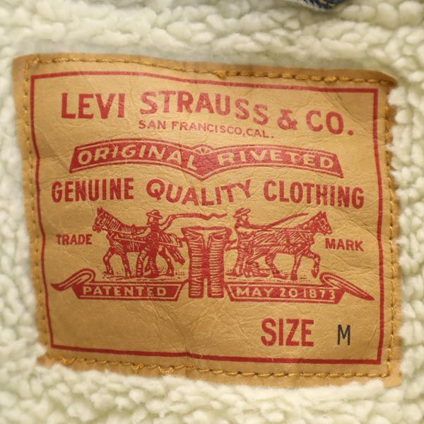 Levi's リーバイス バックプリント デニムジャケット M 裏ボア ジージャン レディース