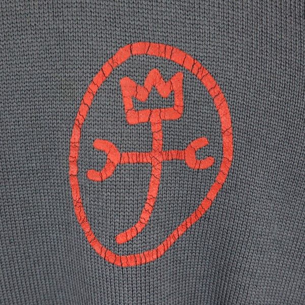 JC de CASTELBAJAC カステルバジャック イタリア製 長袖 クルーネック ニット セーター 52 グレー メンズ