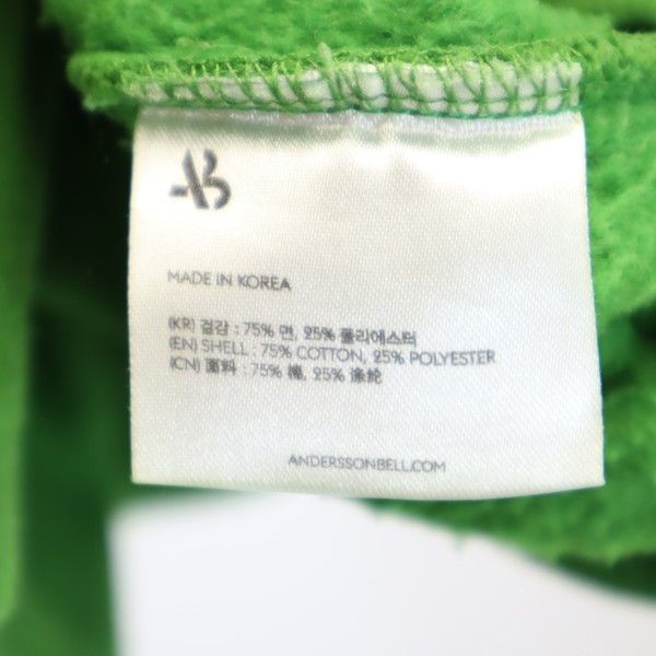 アンダースンベル 長袖 スウェットパーカー M グリーン ANDERSSON BELL 裏起毛 メンズ