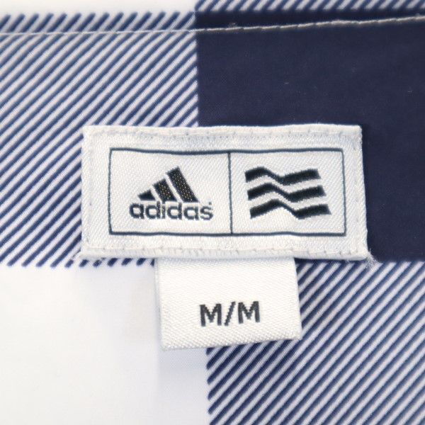 アディダス チェック ゴルフ ノースリーブ ワンピース M ネイビー系 adidas ゴルフウェア レディース