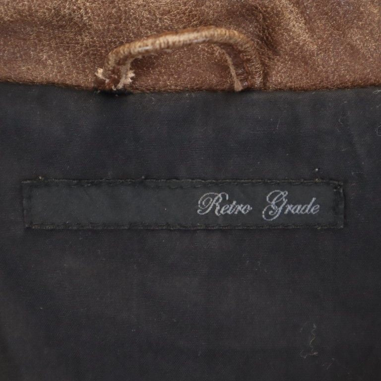 Retro Grade レトログレード 牛革 レザージャケット S ブラウン メンズ