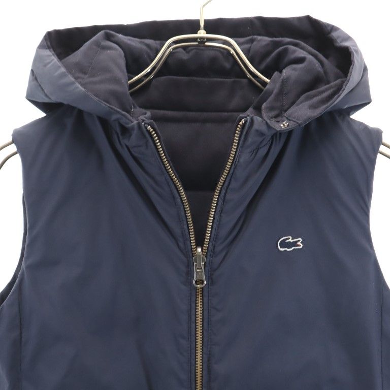 LACOSTE ラコステ リバーシブル ウールブレンド ダウンベスト 36 ネイビー メンズ