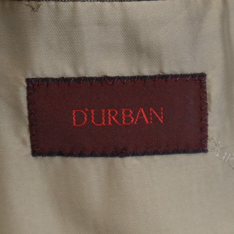 Durban ダーバン 日本製 ウール ストライプ柄 スーツ 上下 セットアップ 上94A6/下92A5 グレー メンズ