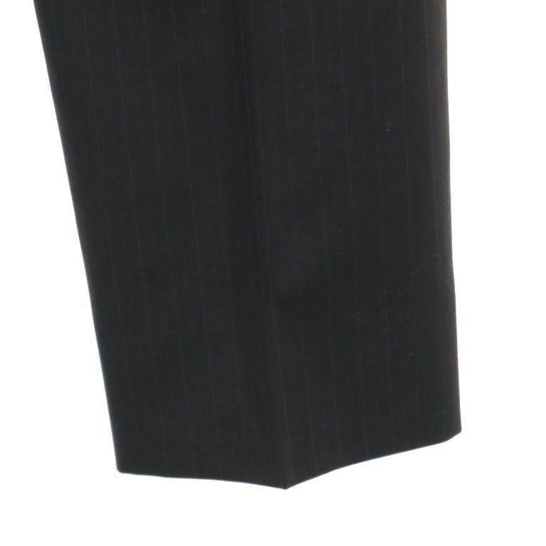 Durban ダーバン 日本製 ウール ストライプ柄 スーツ 上下 セットアップ 上94A6/下92A5 黒 メンズ