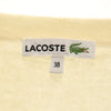 ラコステ 長袖 ウール ニット カーディガン 38 ホワイト LACOSTE レディース