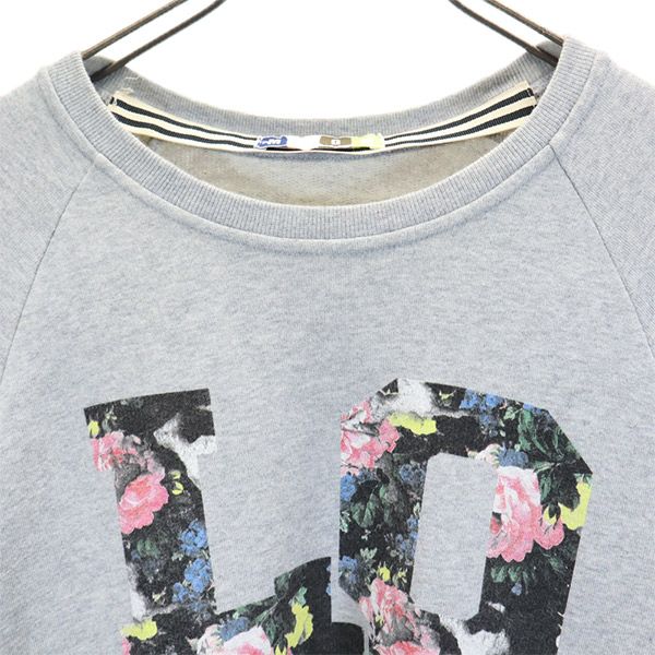 MSGM エムエスジーエム イタリア製 プリント 長袖 トレーナー S グレー スウェット メンズ