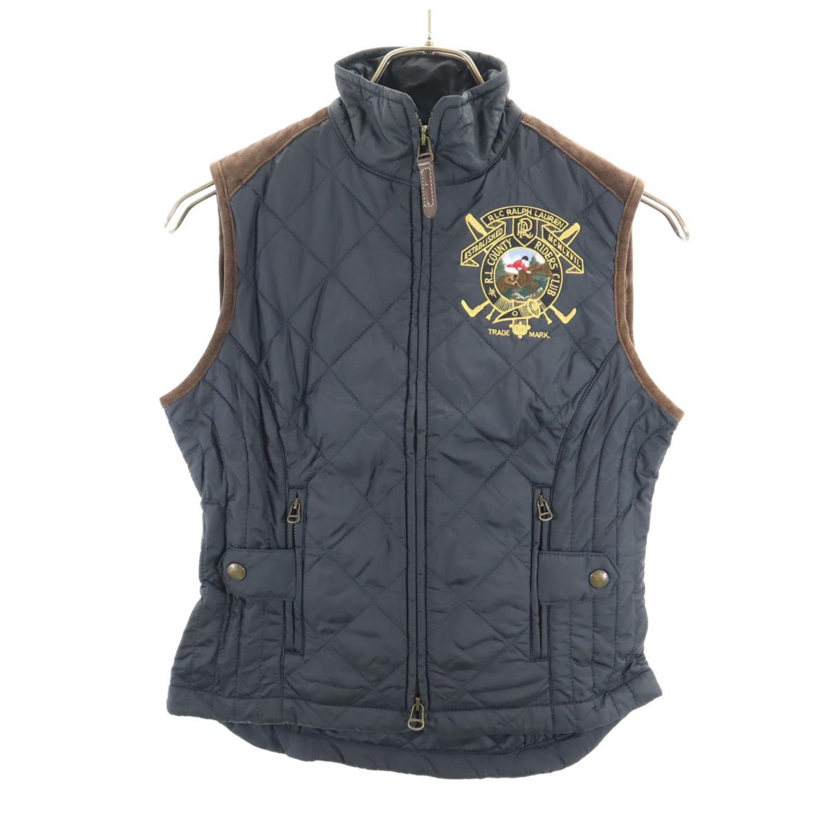 未使用 RALPH LAUREN ラルフローレン キルティング ベスト 7 ブラック レディース