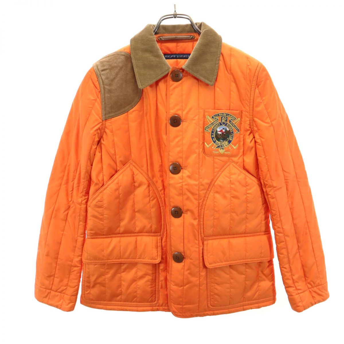 未使用 RALPH LAUREN ラルフローレン キルティングジャケット 7 オレンジ タグ付き レディース