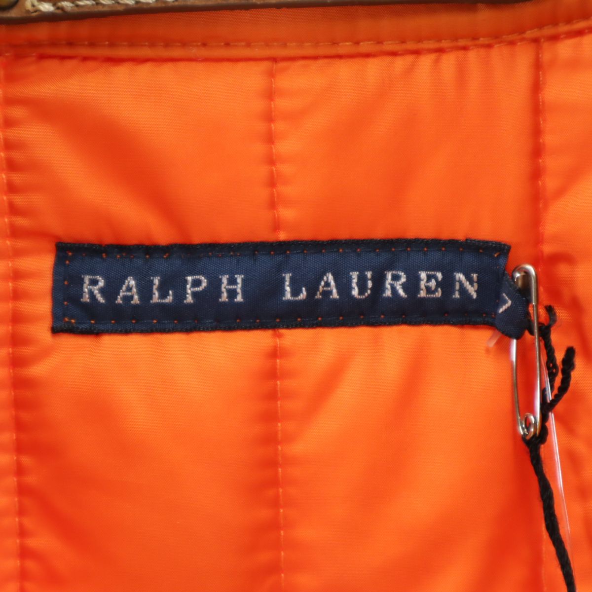 未使用 RALPH LAUREN ラルフローレン キルティングジャケット 7 オレンジ タグ付き レディース