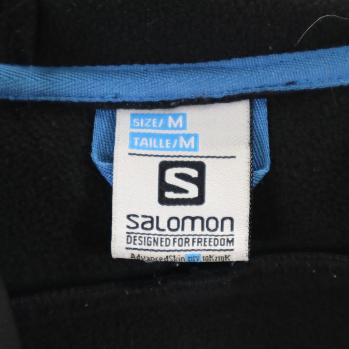 SALOMON サロモン 長袖 ジップパーカー M ブラック系 裏スリース メンズ