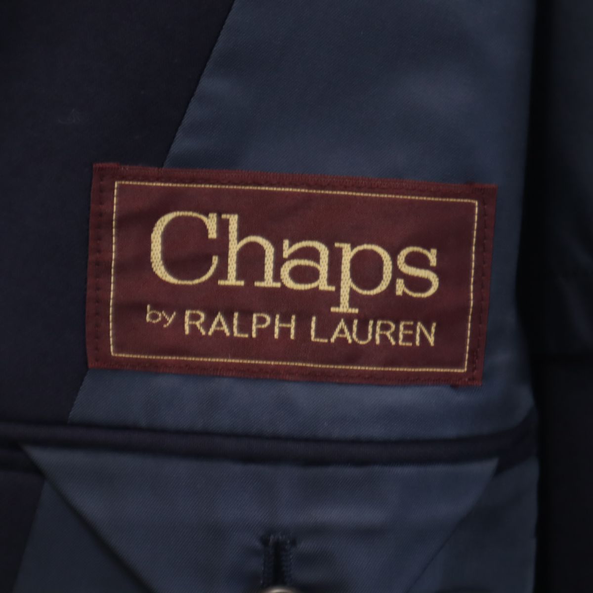 Chaps by Ralph Lauren チャップスバイラルフローレン 80s ウール スーツ 上下 セットアップ 上C-98/下82 ネイビー メンズ