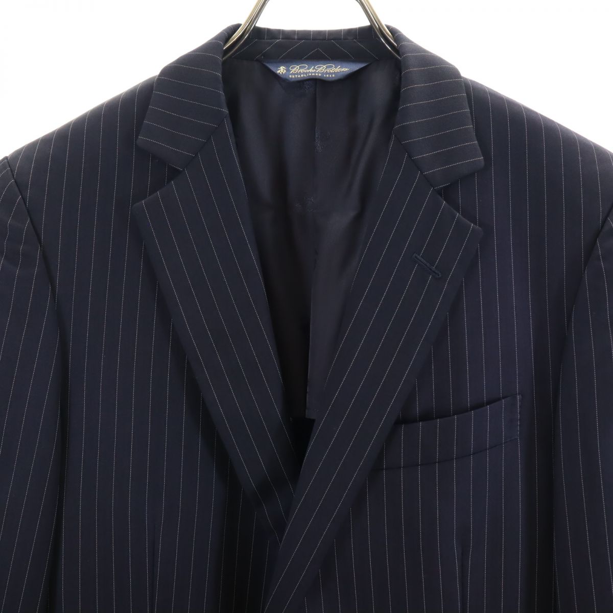 Brooks Brothers ブルックスブラザーズ ウールブレンド 長袖 テーラードジャケット ネイビー メンズ