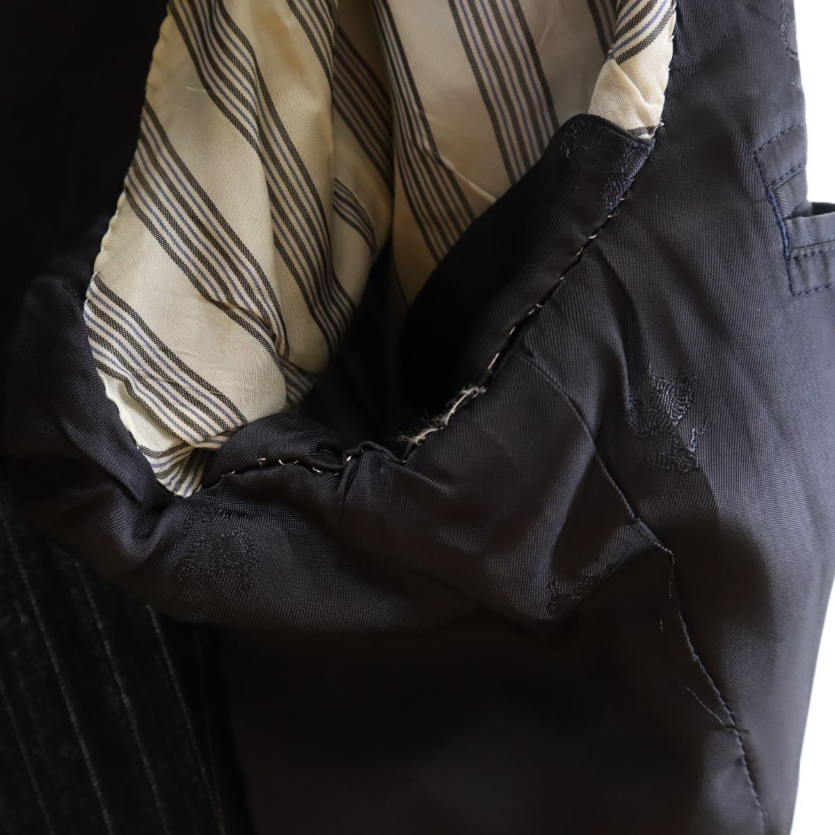 Brooks Brothers ブルックスブラザーズ ウールブレンド 長袖 テーラードジャケット ネイビー メンズ