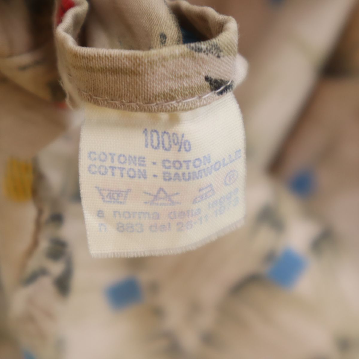 WAMPUM イタリア製 総柄 長袖 シャツ XL ブラウン系 オールド ヴィンテージ メンズ