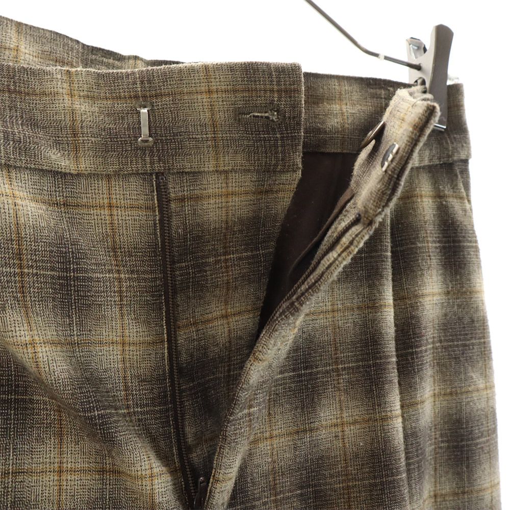 ロペピクニック チェック柄 パンツスーツ 上下 セットアップ 40/38 ブラウン系 ROPE PICNIC レディース