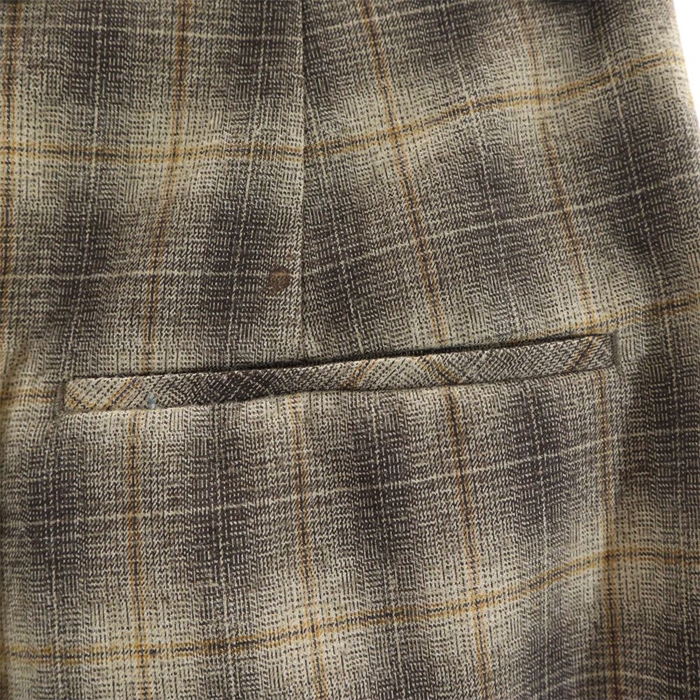 ロペピクニック チェック柄 パンツスーツ 上下 セットアップ 40/38 ブラウン系 ROPE PICNIC レディース