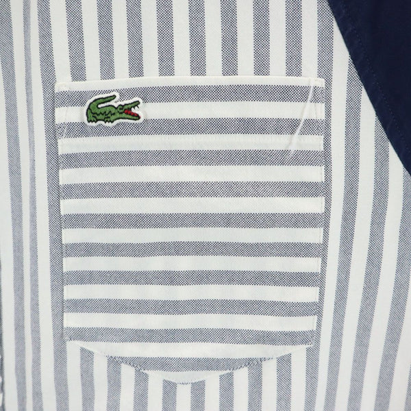 ラコステライブ 長袖 ボタンダウンシャツ 39 グレー系 LACOSTE L!VE メンズ