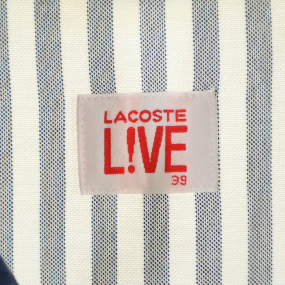 ラコステライブ 長袖 ボタンダウンシャツ 39 グレー系 LACOSTE L!VE メンズ