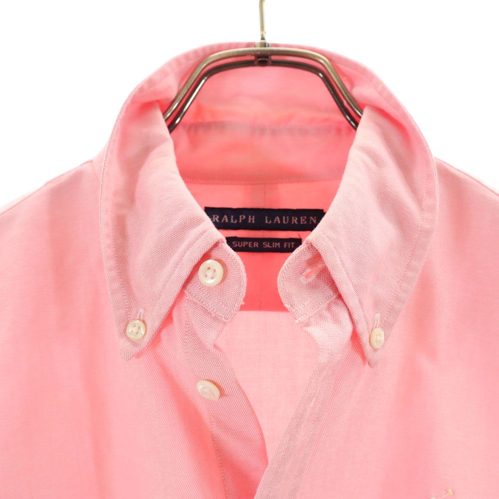 ラルフローレン 長袖 スーパースリムフィット ボタンダウンシャツ 8 ピンク RALPH LAUREN SUPER SLIM FIT キッズ