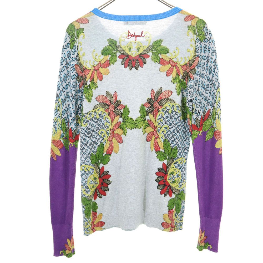 Desigual デシグアル 総柄 長袖 ニット セーター M レディース