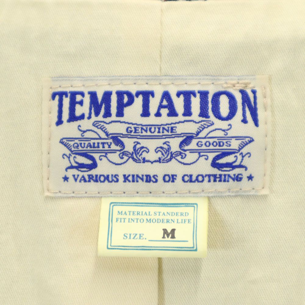 TEMPTATION テンプテーション グレンチェック柄 テーラードジャケット M ベージュ 他 ブレザー メンズ