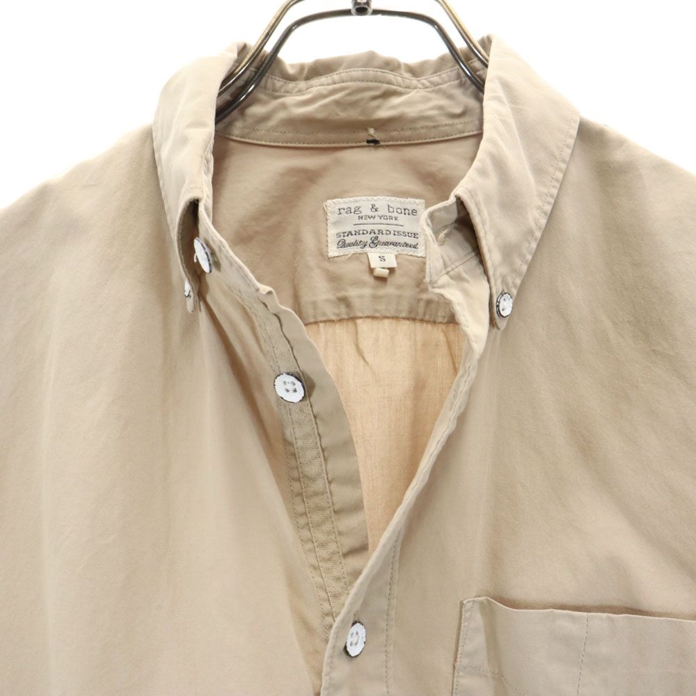rag & bone ラグアンドボーン 長袖 ボタンダウンシャツ S ベージュ メンズ