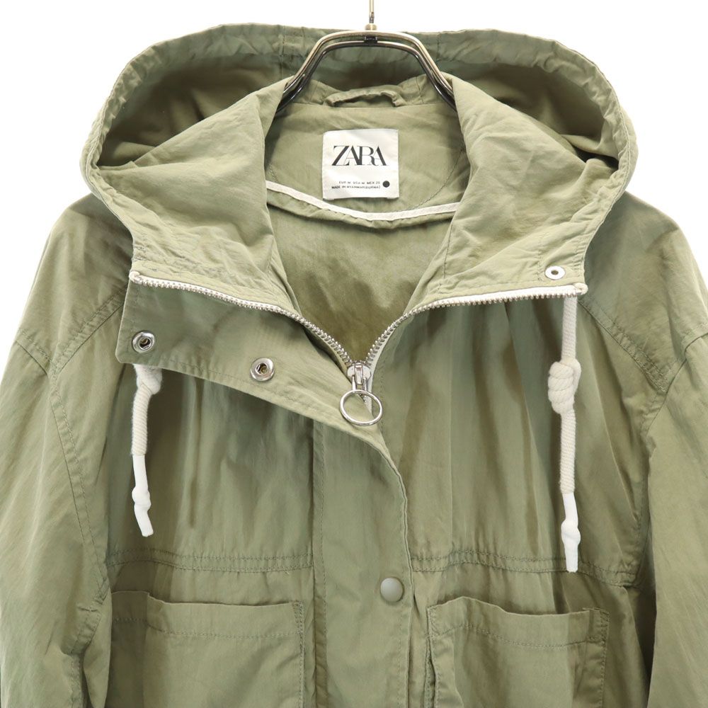 ザラ パーカー M オリーブ ZARA レディース