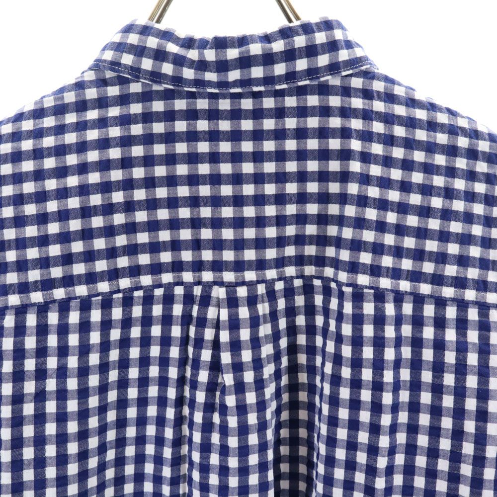 エルエルビーン アウトドア チェック 長袖 シャツ XL ブルー系 L.L.Bean レディース