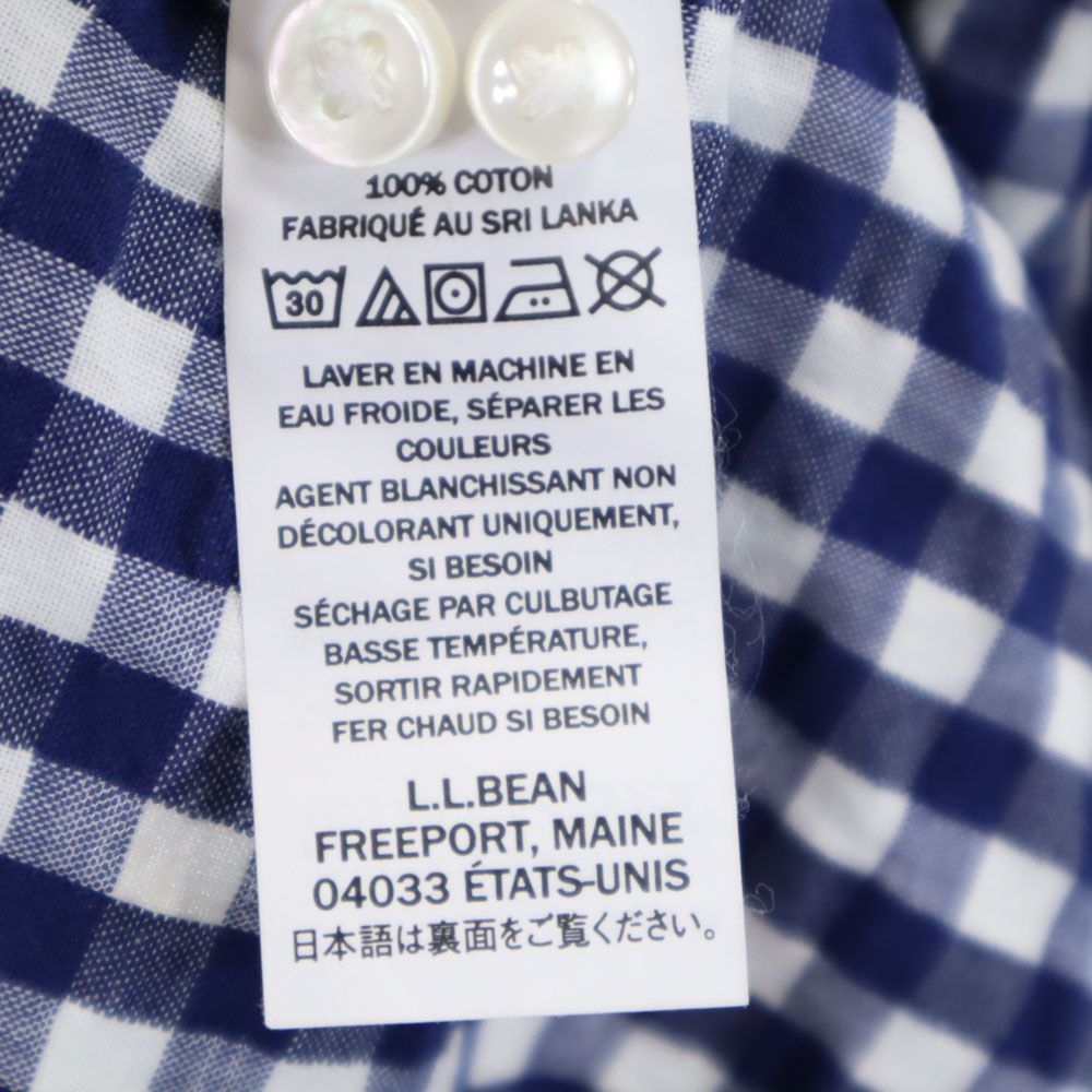エルエルビーン アウトドア チェック 長袖 シャツ XL ブルー系 L.L.Bean レディース