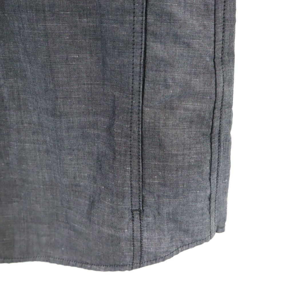 未使用 JOSEPH HOMME ジョセフオム リネンブレンド 長袖 オープンカラーシャツ 46 グレー メンズ
