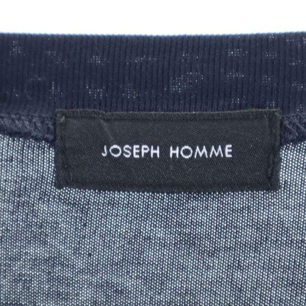 ジョセフオム ストライプ柄 切替 長袖 カットソー 50 ネイビー×ホワイト JOSEPH HOMME メンズ