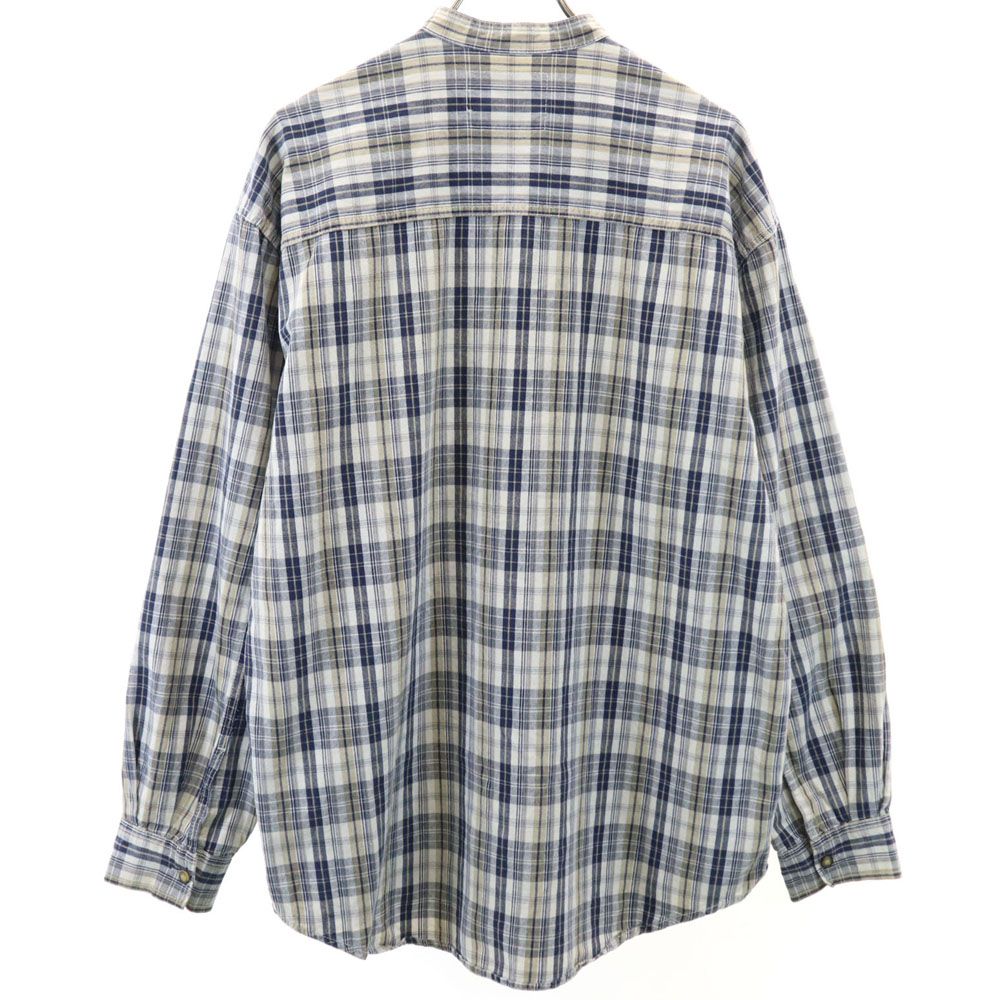 リーバイス チェック柄 長袖 バンドカラーシャツ ベージュ 他 Levi's メンズ