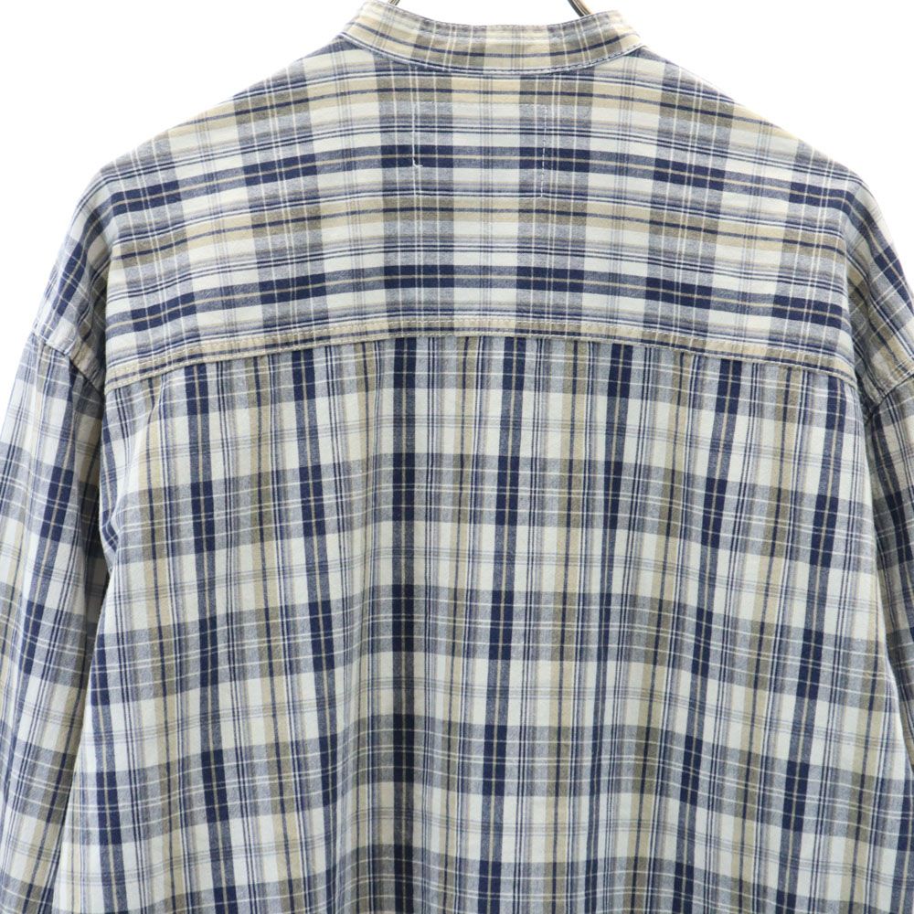 リーバイス チェック柄 長袖 バンドカラーシャツ ベージュ 他 Levi's メンズ