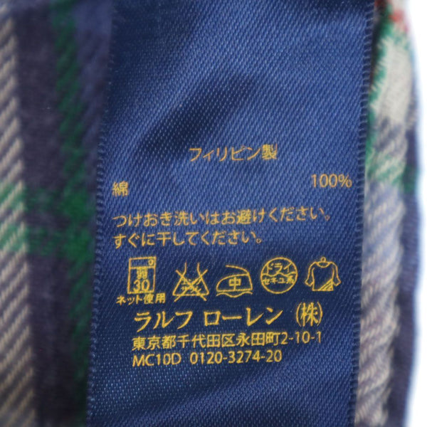 ポロラルフローレン チェック柄 長袖 シャツ S ブルー系 POLO RALPH LAUREN メンズ