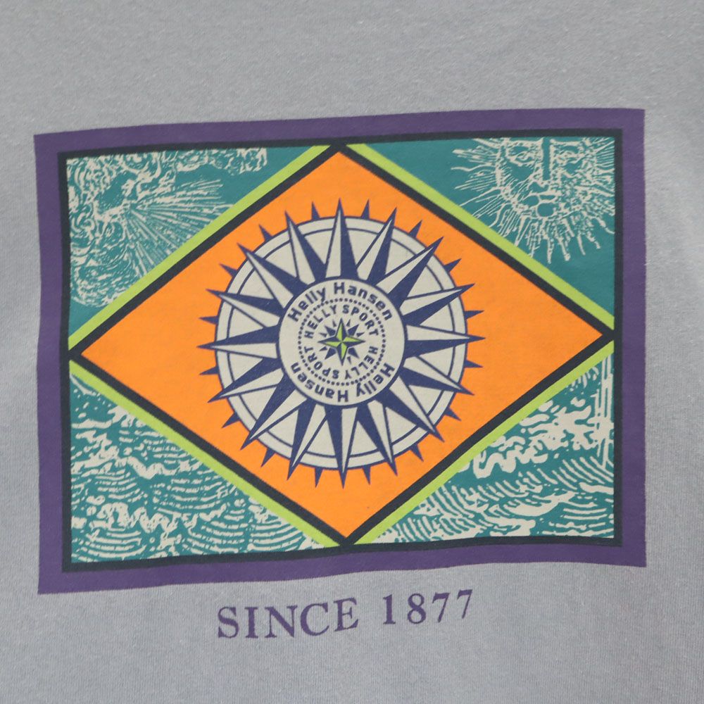 ヘリーハンセン バックプリント 半袖 Tシャツ M グレー HELLY HANSEN メンズ
